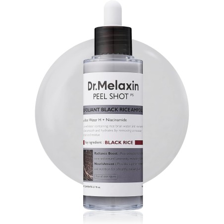 Dr.Melaxin Peel Shot Glow Black Rice Peeling Ampoule 80ml – Korean Exfoliating Face & Body Scrub