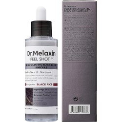 Dr.Melaxin Peel Shot Glow Black Rice Peeling Ampoule 80ml – Korean Exfoliating Face & Body Scrub