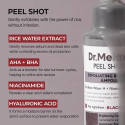Dr.Melaxin Peel Shot Glow Black Rice Peeling Ampoule 80ml – Korean Exfoliating Face & Body Scrub