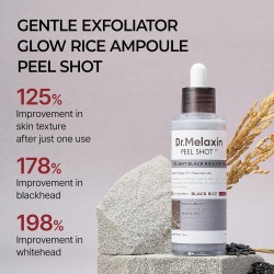 Dr.Melaxin Peel Shot Glow Black Rice Peeling Ampoule 80ml – Korean Exfoliating Face & Body Scrub