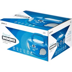 Groov-e Portable CD Player Boombox with Bluetooth, Radio & AUX | LED Display