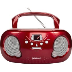 Groov-e Portable CD Player Boombox with Bluetooth, Radio & AUX | LED Display