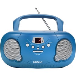Groov-e Portable CD Player Boombox with Bluetooth, Radio & AUX | LED Display
