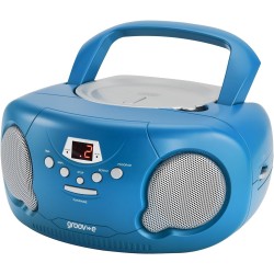 Groov-e Portable CD Player Boombox with Bluetooth, Radio & AUX | LED Display